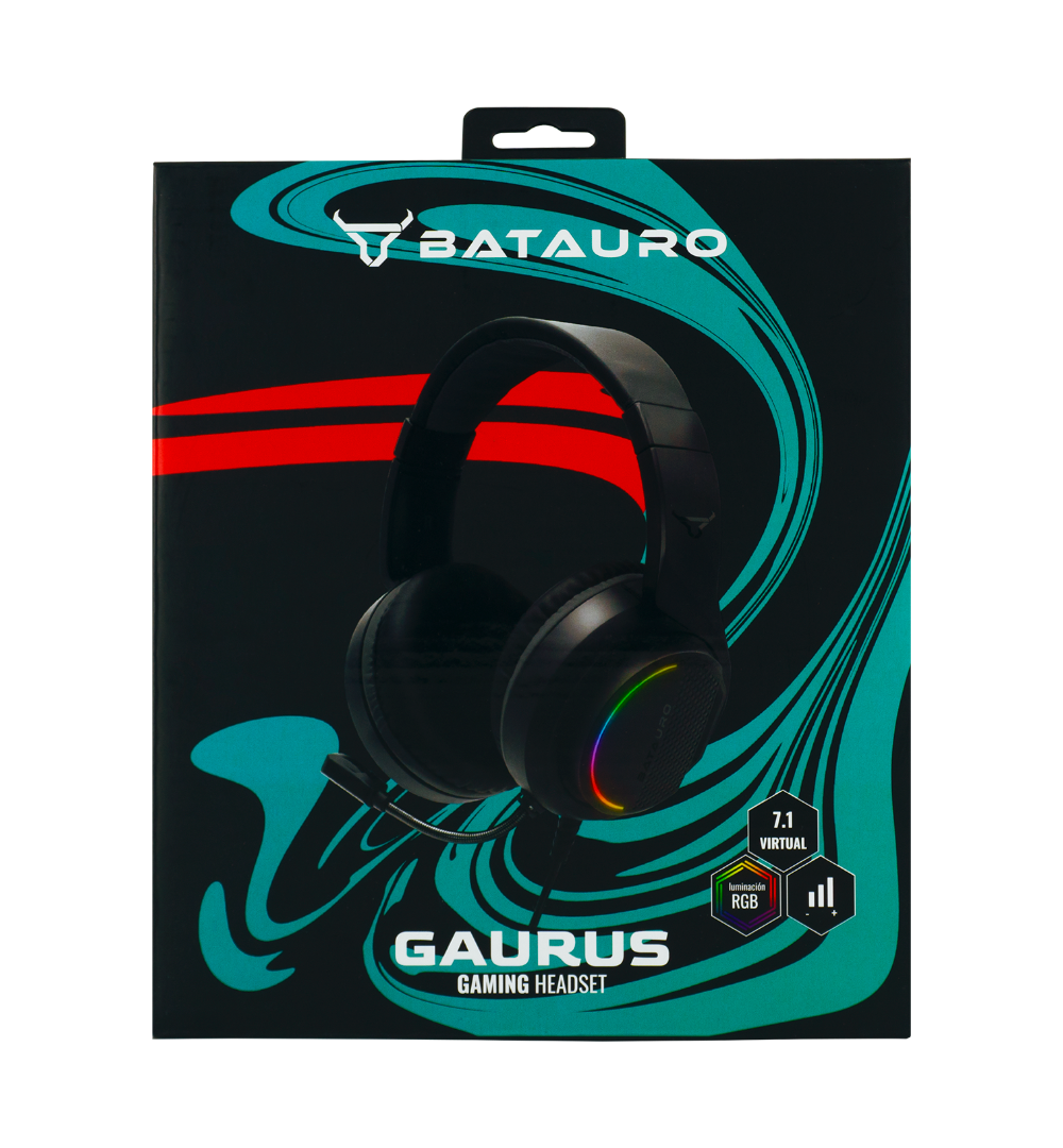Diadema Batauro Alámbrico 7.1 USB Negro / Negro