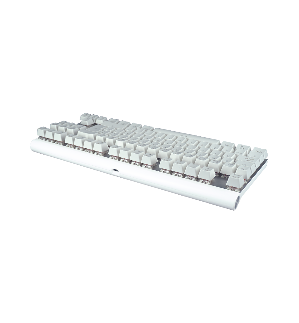 Aubrac - Teclado Gamer Batauro TKL Aurbac Mecánico Switch Red / Blanco