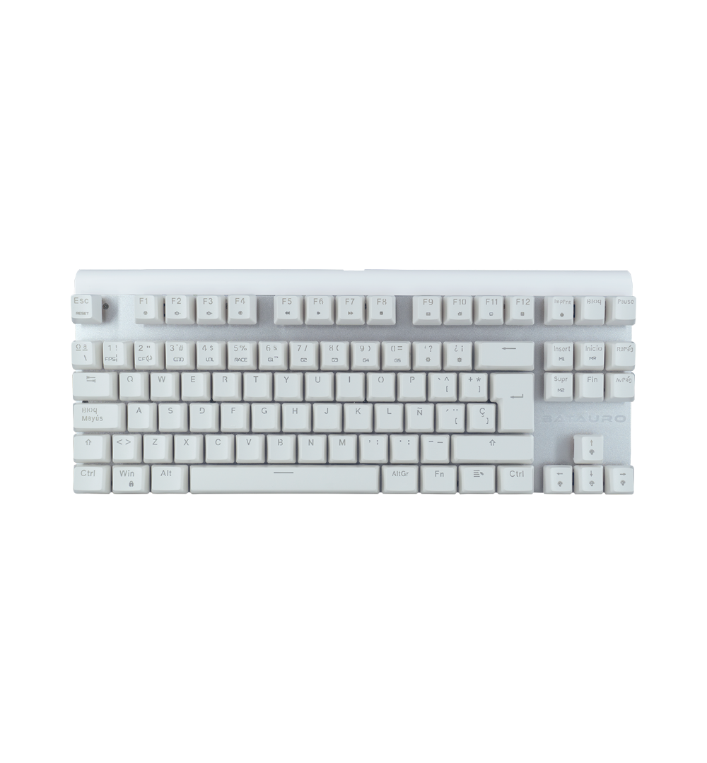 Aubrac - Teclado Gamer Batauro TKL Aurbac Mecánico Switch Red / Blanco
