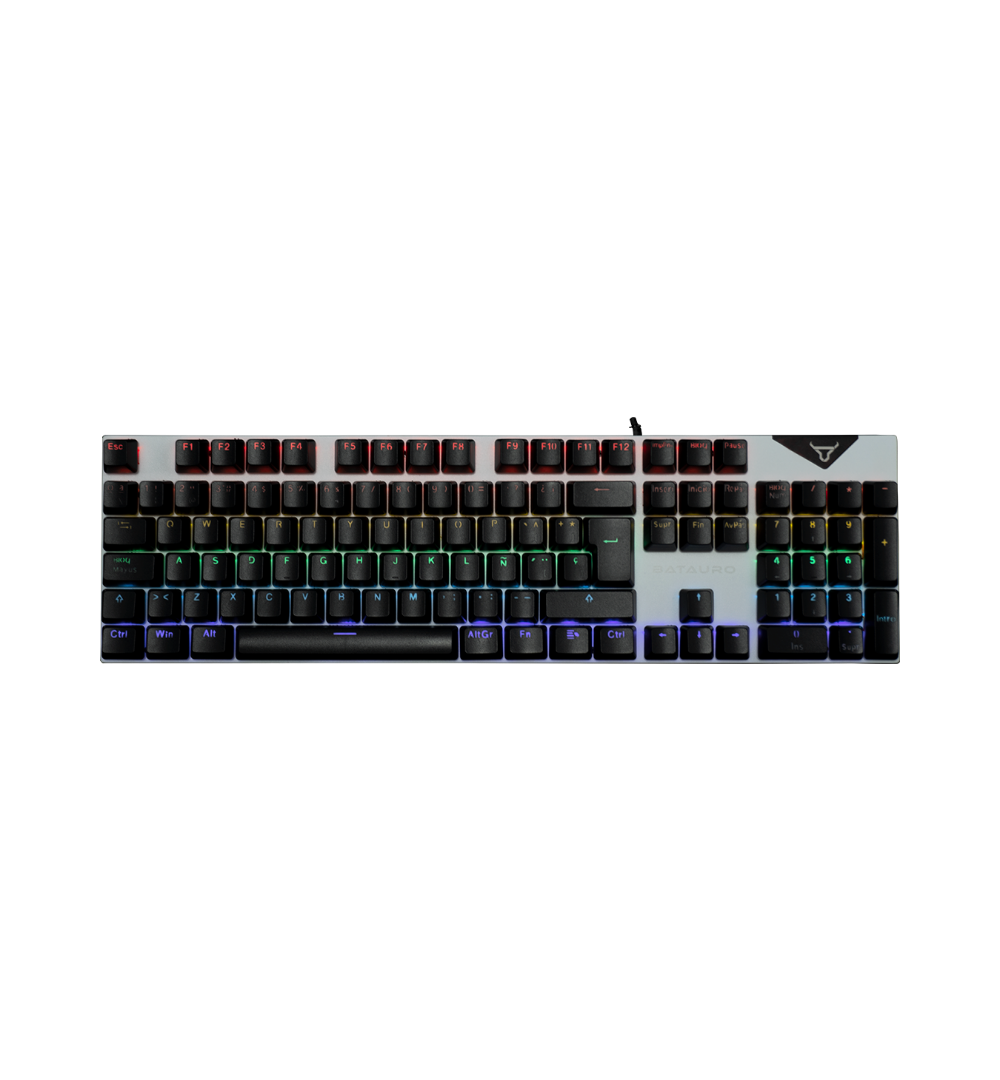 Brangus - Teclado Gamer Batauro Mecánico Switch Red / Plata