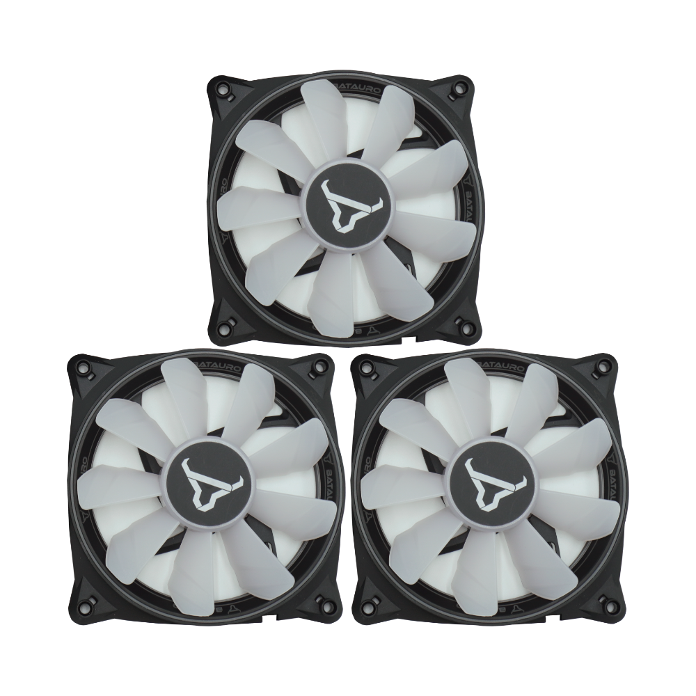 Kit de 3 Ventiladores para Gabinete Batauro ARGB + Tira LED ARGB Batauro 120mm Arx-600-Kit Negro