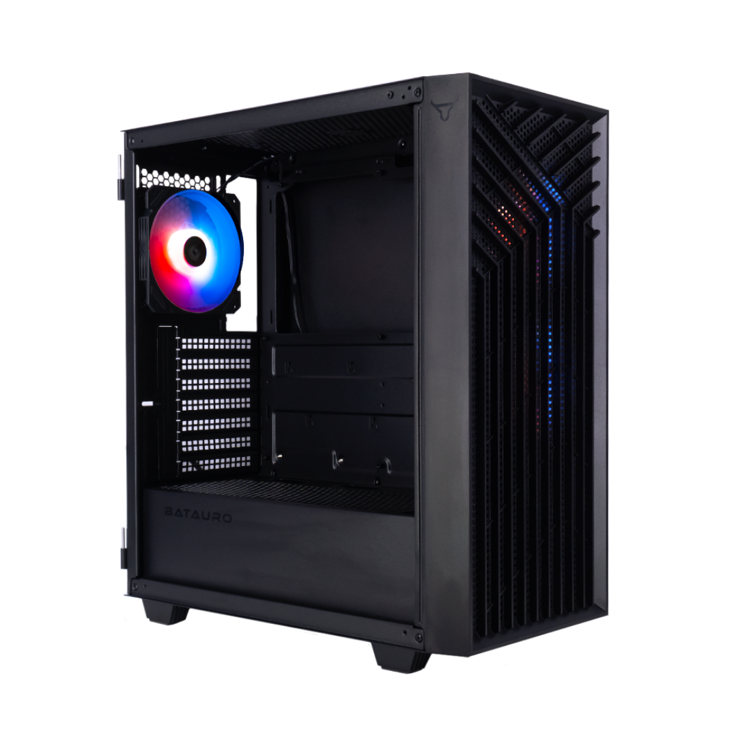 Gabinete Batauro Lunar Micro ATX Sin Fuente Negro