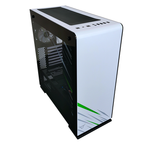 Artcas WGR - Full ATX ARGB Dual Ring USB 3.0 Vidrio Templado Dual Blanco Verde