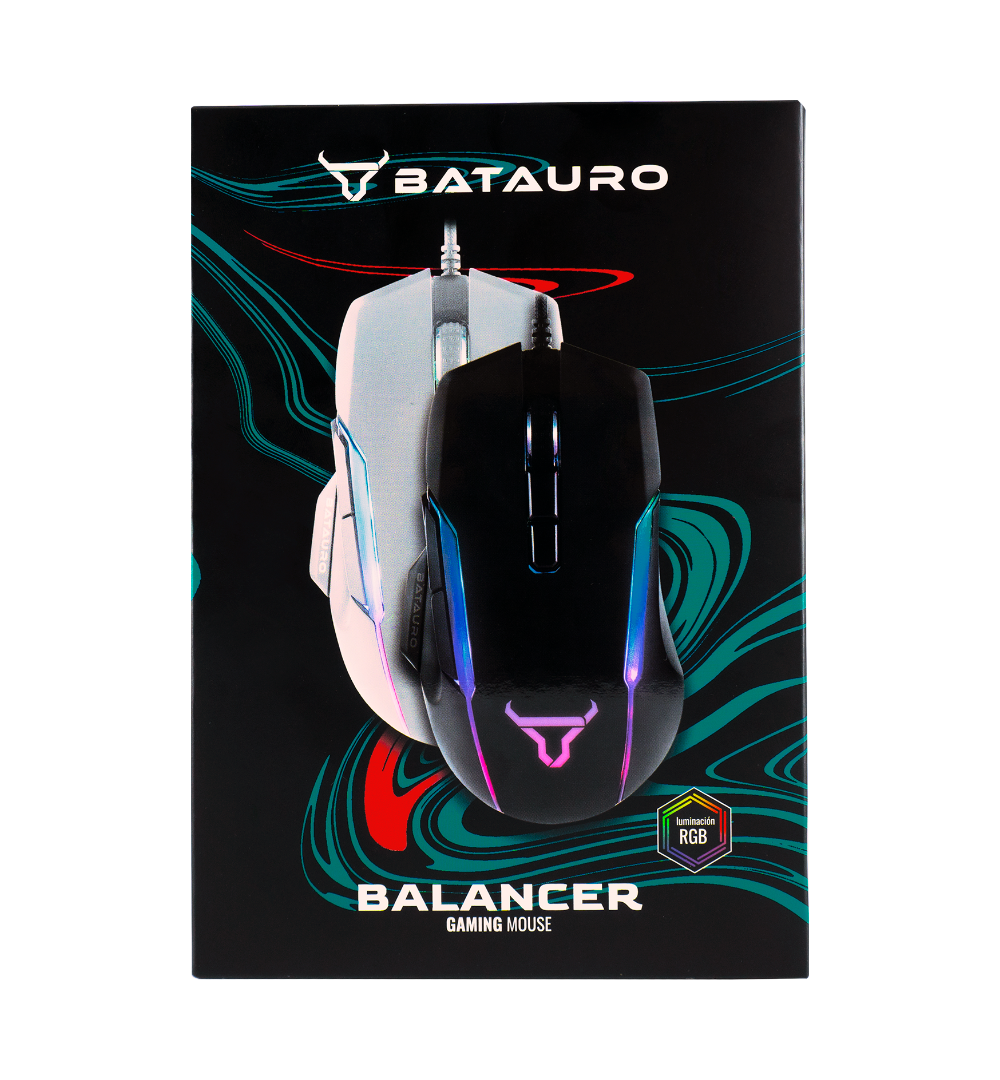 Mouse Gamer Batauro Balancer PWM3325 Blanco