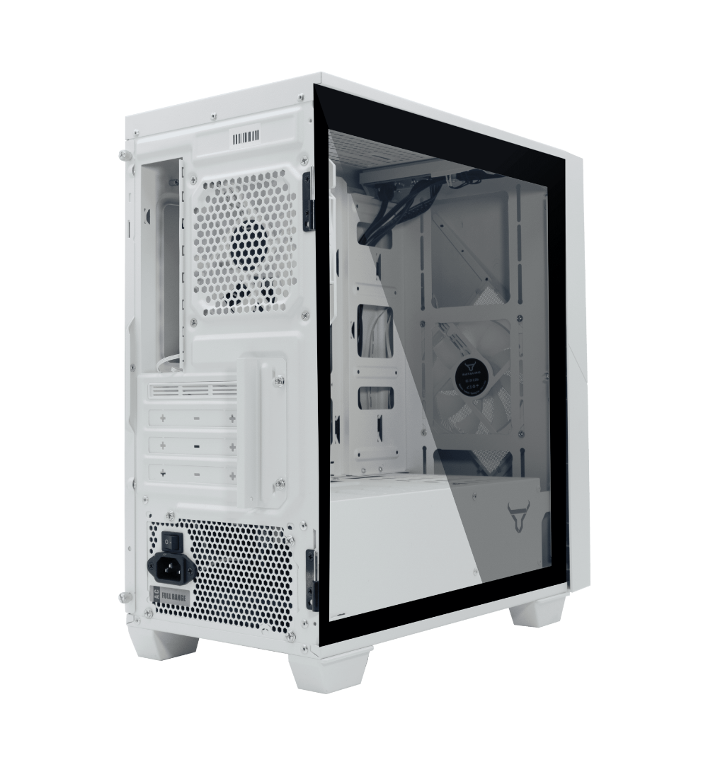 Enfiniti - Blanco - ITX/ Micro ATX Dual Ring USB 3.0 Vidrio Templado Incluye Fuente 450W