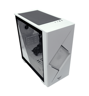 Enfiniti - Blanco - ITX/ Micro ATX Dual Ring USB 3.0 Vidrio Templado Incluye Fuente 450W