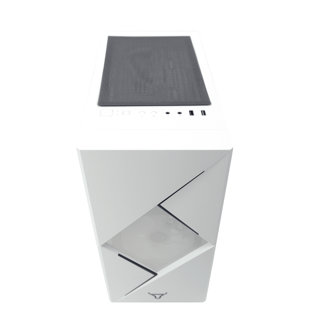 Enfiniti - Blanco - ITX/ Micro ATX Dual Ring USB 3.0 Vidrio Templado Incluye Fuente 450W