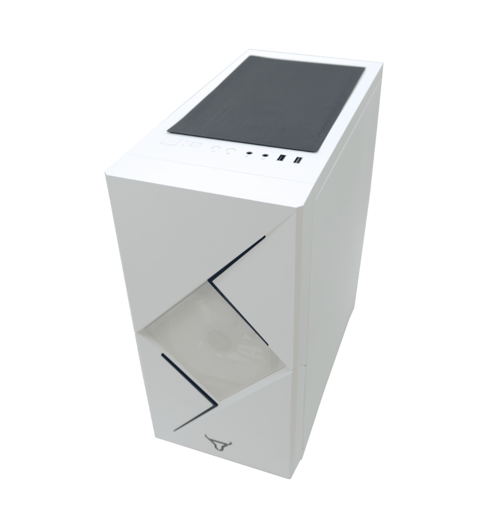 Enfiniti - Blanco - ITX/ Micro ATX Dual Ring USB 3.0 Vidrio Templado Incluye Fuente 450W