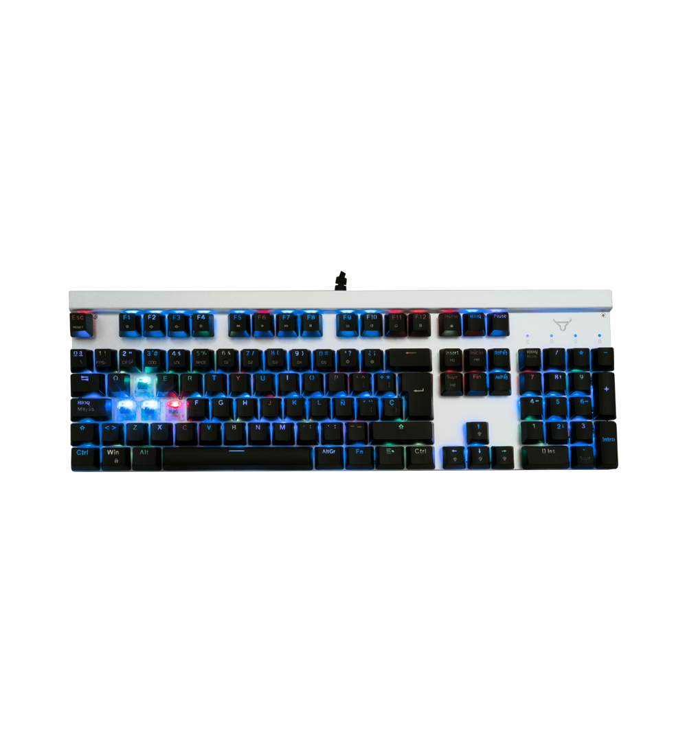 Beliarde - Teclado Gamer Batauro Mecánico Switch Red Blanco