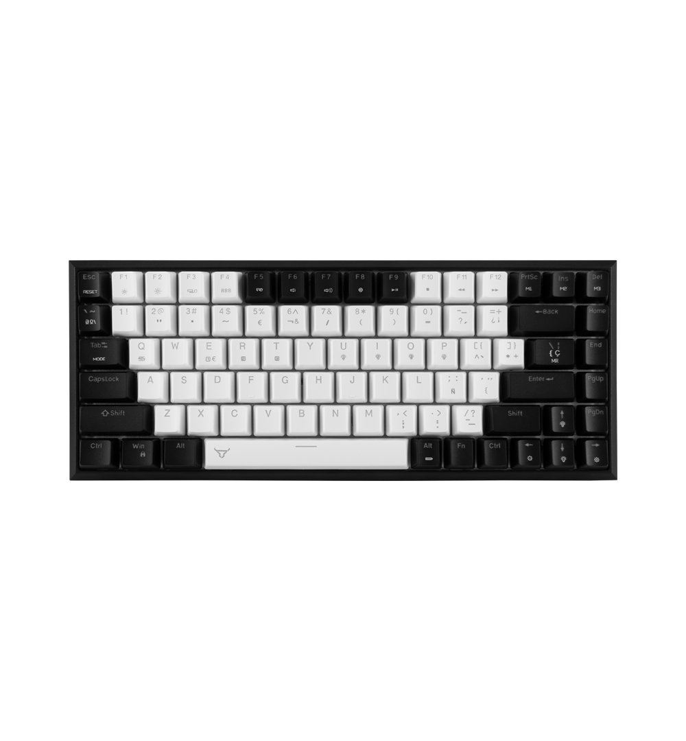 Boskar - Teclado Gamer Batauro Mecánico 75% Switch Blue Bluetooth Azul