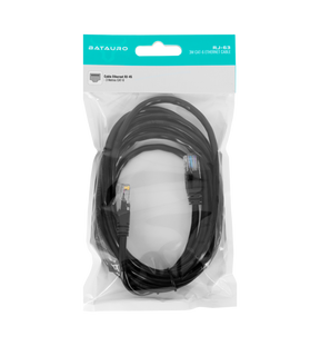 Cable de Red Batauro Cat6 24AWG 7/0.20CCA PVC 3 Metro Negro