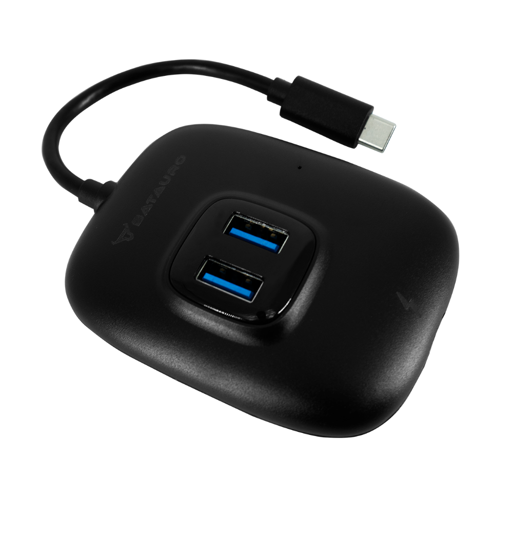 Hub USB-C Batauro 4 x USB 3.0 1 x PD Negro