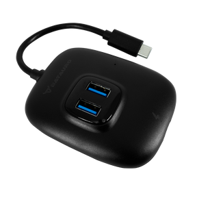 Hub USB-C Batauro 4 x USB 3.0 1 x PD Negro