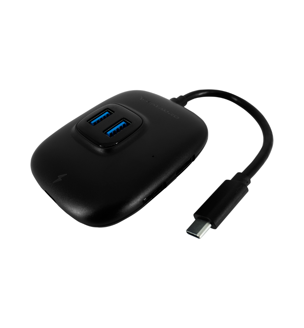 Hub USB-C Batauro 4 x USB 3.0 1 x PD Negro