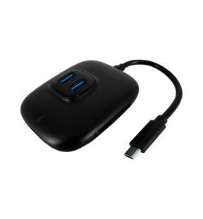 Hub USB-C Batauro 4 x USB 3.0 1 x PD Negro