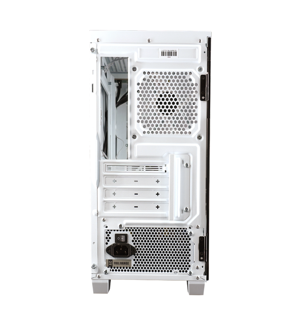 Enfiniti - Blanco - ITX/ Micro ATX Dual Ring USB 3.0 Vidrio Templado Incluye Fuente 450W