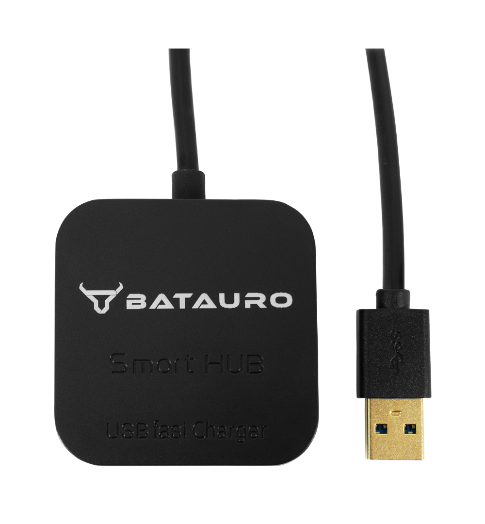 Hub USB Batauro 4 x USB 3.0 HUB Fast Charger BC 1.2 Negro