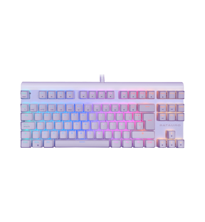 Aubrac - Teclado Gamer Batauro TKL Aurbac Mecánico Switch Red / Blanco