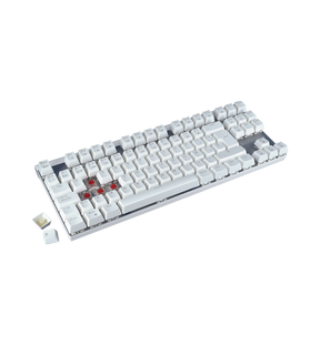 Aubrac - Teclado Gamer Batauro TKL Aurbac Mecánico Switch Red / Blanco