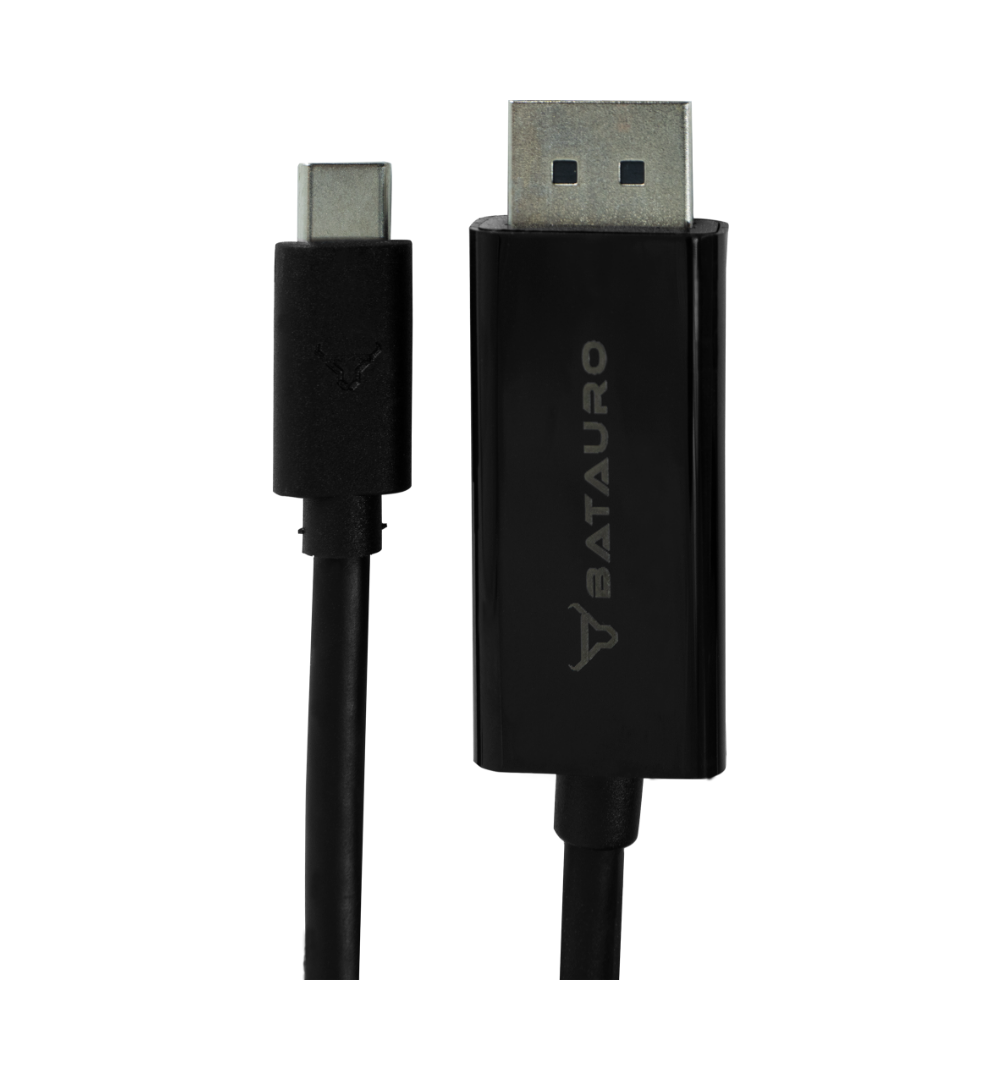 Cable de Video Batauro USB-C Macho a DisplayPort Macho 1.8 Metros Negro