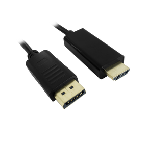 Cable de Video Batauro Displayport Macho a HDMI Macho 1080P 1.8 Metros Negro