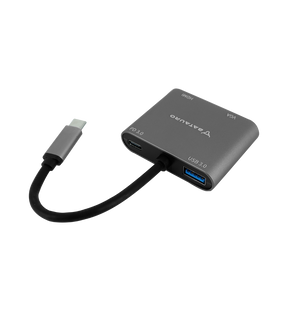 Hub USB-C Batauro 1 x HDMI 1 x VGA 1 x USB 1 x PD Gris