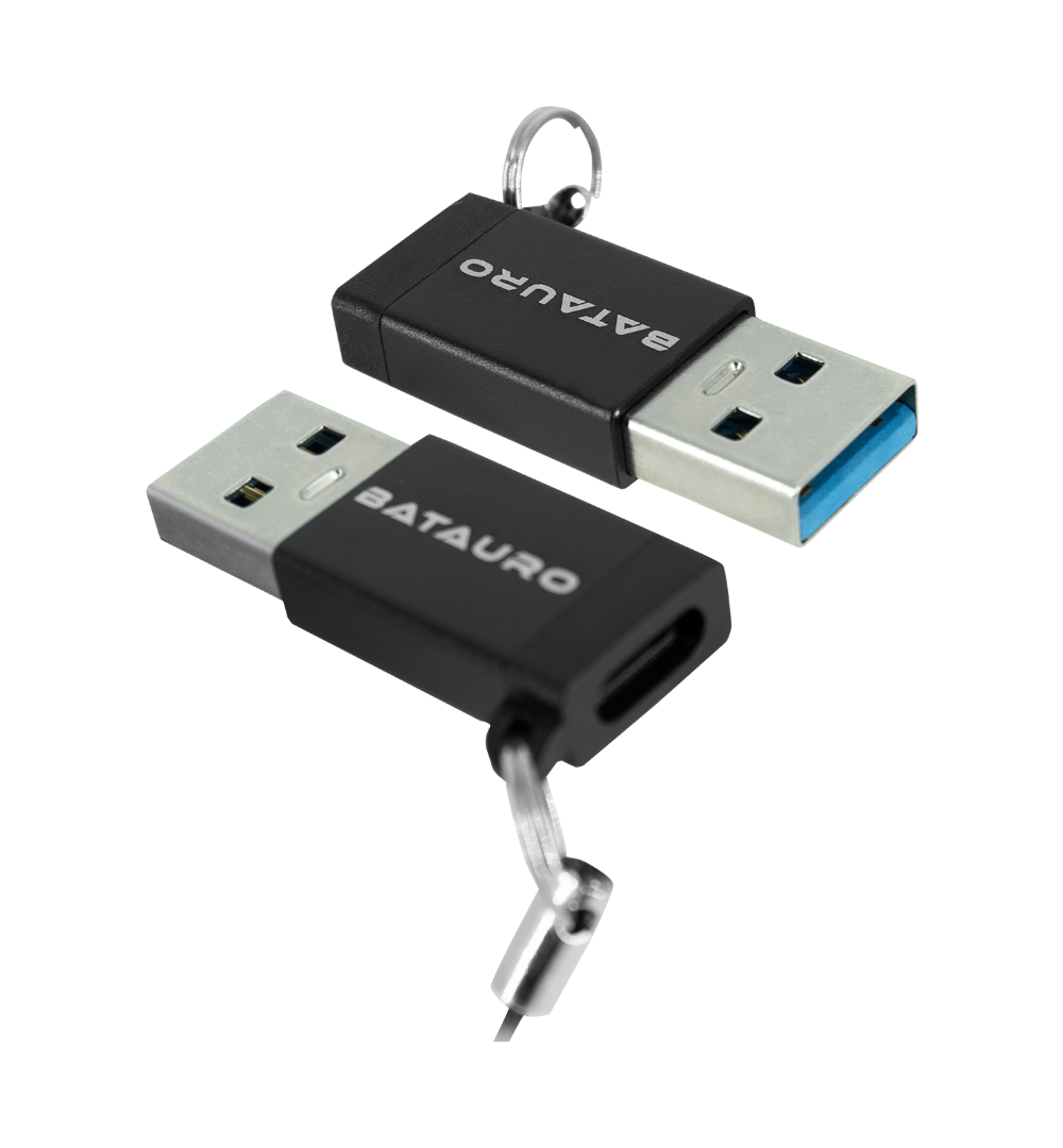 Adaptador de Datos Batauro USB 3.0 a USB-C Negro