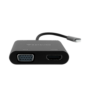 Hub USB-C Batauro 1 x HDMI 1 x VGA 1 x USB 1 x PD Gris