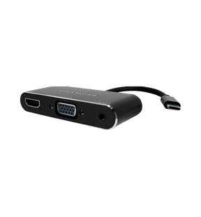 Hub USB-C Batauro 1 x HDMI 1 x VGA 1 x 3.5mm 1 x USB 3.0 1 x PD Negro