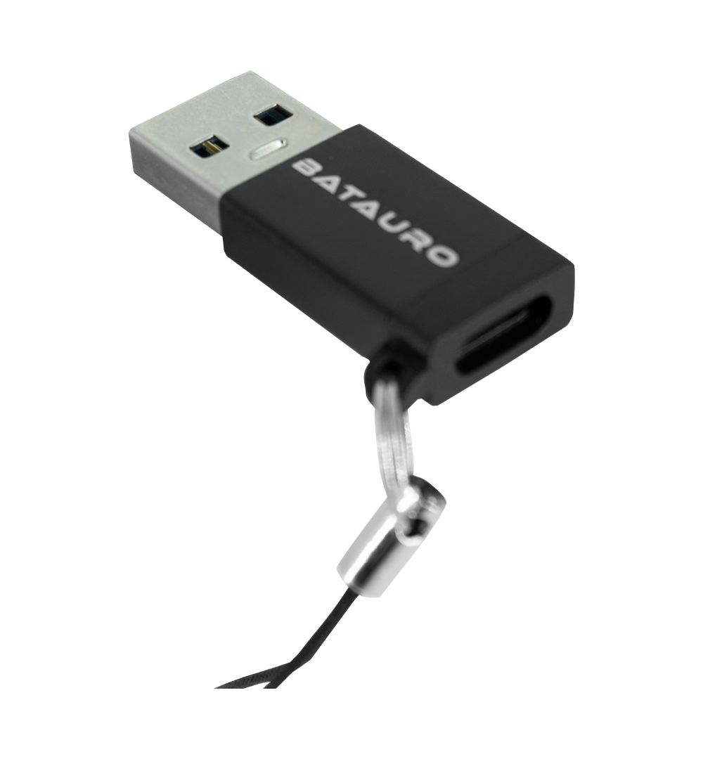 Adaptador de Datos Batauro USB 3.0 a USB-C Negro