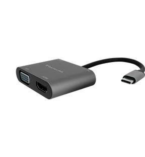 Hub USB-C Batauro 1 x HDMI 1 x VGA 1 x USB 1 x PD Gris